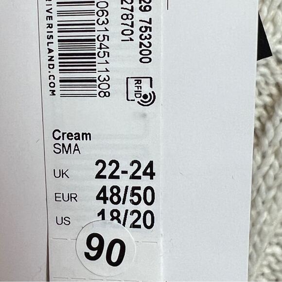 River Island Off-White Cable Knit Turtleneck Sweater - Picture 8 of 10